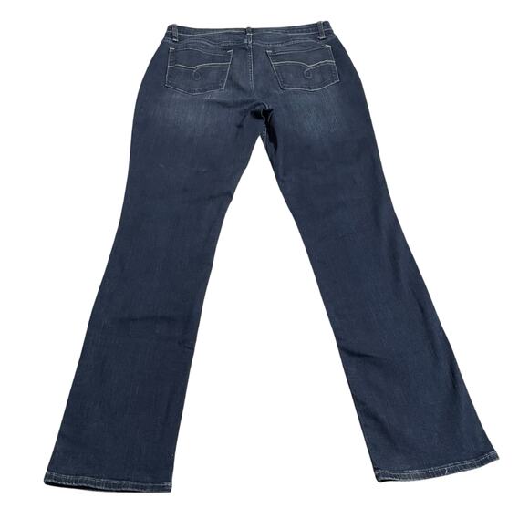 Riders by Lee Womens Jeans Size 12 Straight Leg Dark Wash Mid Rise Stretch Denim - Picture 2 of 10